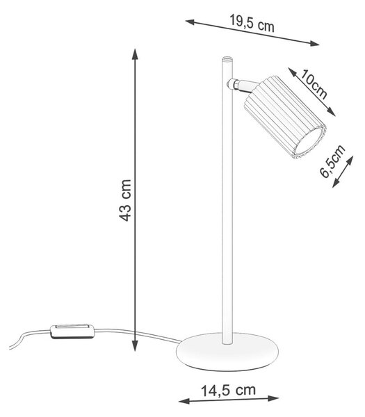 Zelena namizna svetilka (višina 43 cm) Gleam – Sollux
