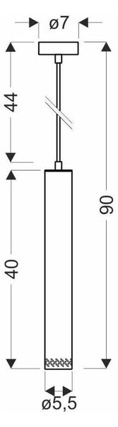 Črna viseča svetilka z lesenim senčnikom ø 7 cm Tubo – Candellux Lighting