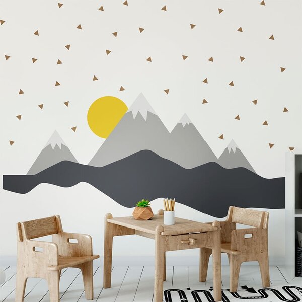 Stenska nalepka Ambiance Giant Kid Sticker Scandinavian Mountains Nordika