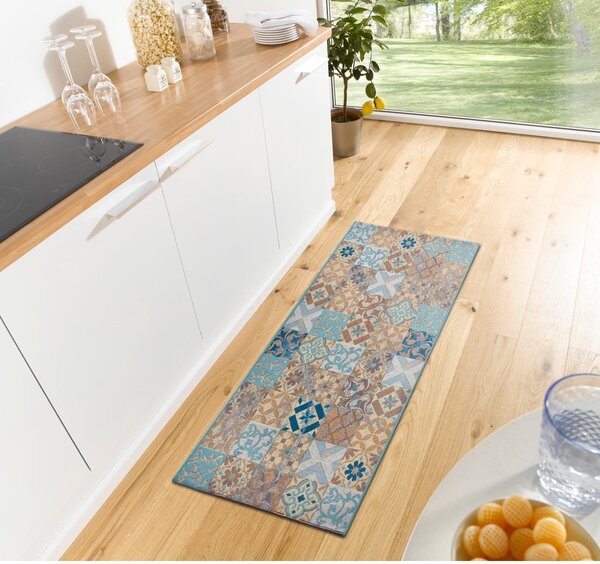 Modra preproga 75x150 cm Cappuccino Mosaik – Hanse Home