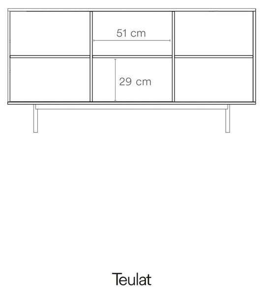 Siva nizka komoda 159x80 cm Sierra – Teulat