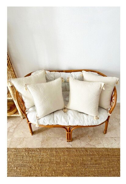 Prevleka za blazino iz organskega bombaža 4 kos 43x43 cm Natural - Mila Home