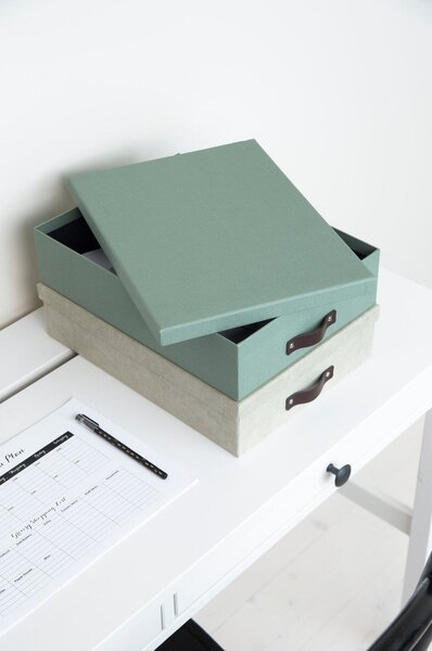 Zelen kartonast organizator za dokumente Oskar Canvas Paper Laminate – Bigso