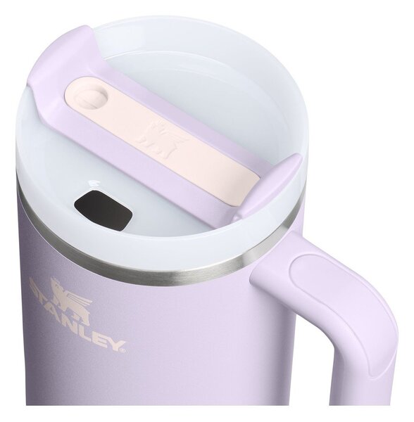 Svetlo vijolična termovka s slamico iz nerjavečega jekla 890 ml Quencher H2.O FlowState™ Tumbler Purple Dust – Stanley