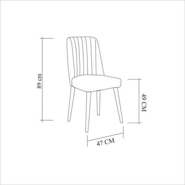 Zelen žameten jedilni stol Stormi Sandalye – Kalune Design