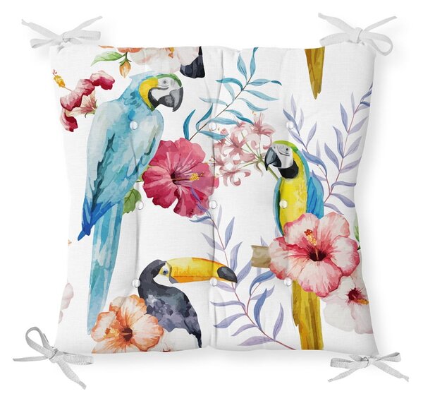 Sedežna blazina iz mešanice bombaža Minimalist Cushion Covers Jungle Birds, 40 x 40 cm