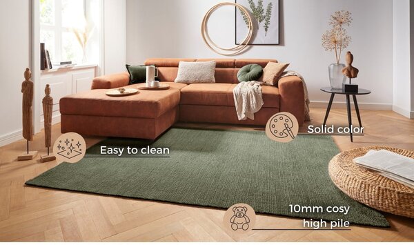 Temno zelena preproga Mint Rugs Supersoft, 120 x 170 cm