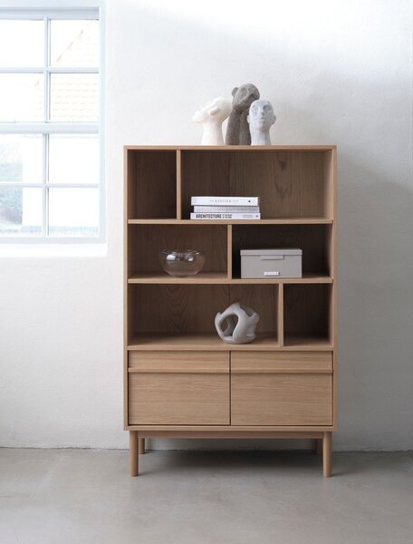 Regal v hrastovem dekorju 140x90 cm Ponza – Unique Furniture