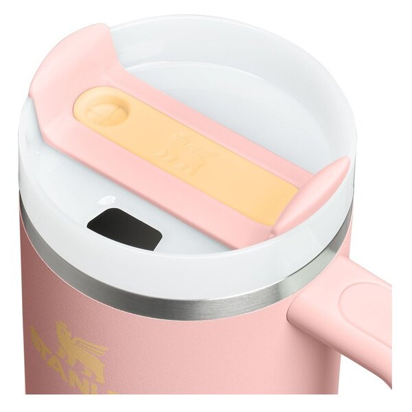 Breskova termovka s slamico iz nerjavečega jekla 890 ml Quencher H2.O FlowState™ Tumbler Peach Rose – Stanley