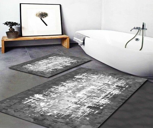 Bele/sive kopalniške preproge v kompletu 2 ks 60x100 cm Modern – Mila Home