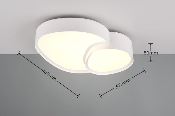 Bela LED stropna svetilka 36x43.5 cm Rise – Trio