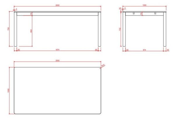 Raztegljiva jedilna miza v hrastovem dekorju 100x200 cm Atlantic – Actona