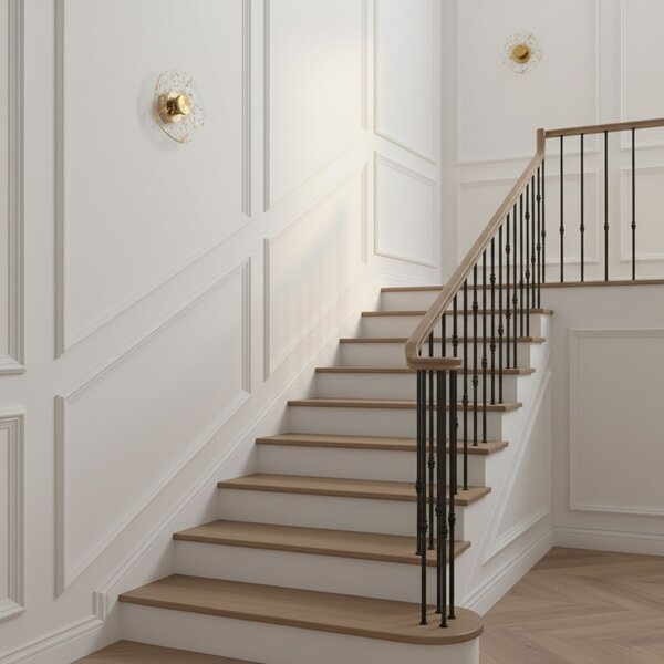 Stenska svetilka LED APP1794-W Brush Gold