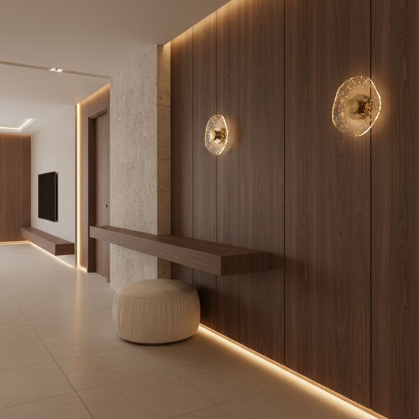 Stenska svetilka LED APP1794-W Brush Gold