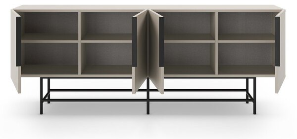 Kremno bela nizka komoda 200x77,5 cm Eldia – Marckeric