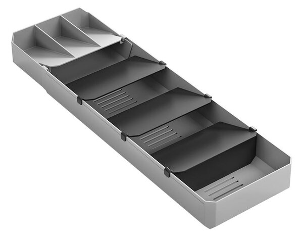 Siv plastičen organizator za pribor 15 x 49 cm – Metaltex