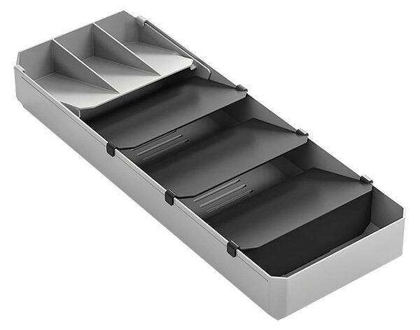 Siv plastičen organizator za pribor 15 x 49 cm – Metaltex