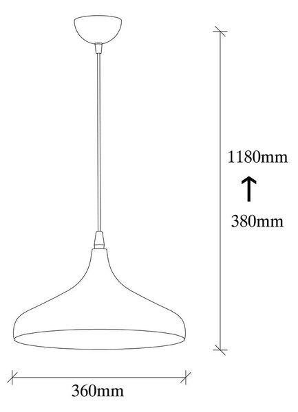 Viseča svetilka v bronasti barvi s kovinskim senčilom ø 36 cm Tattoo – Opviq lights