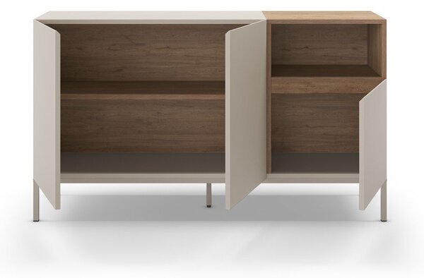Kremno bela komoda 140x80 cm Cailin – Marckeric