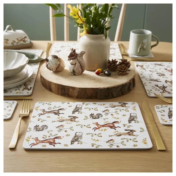 Pogrinjki v kompletu 4 ks iz plute 21x29 cm Forest Fable – Cooksmart ®