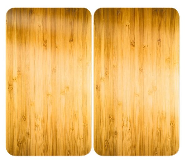 Zaščitne plošče za štedilnik iz kaljenega stekla 2 ks 52x30 cm Wooden – Maximex