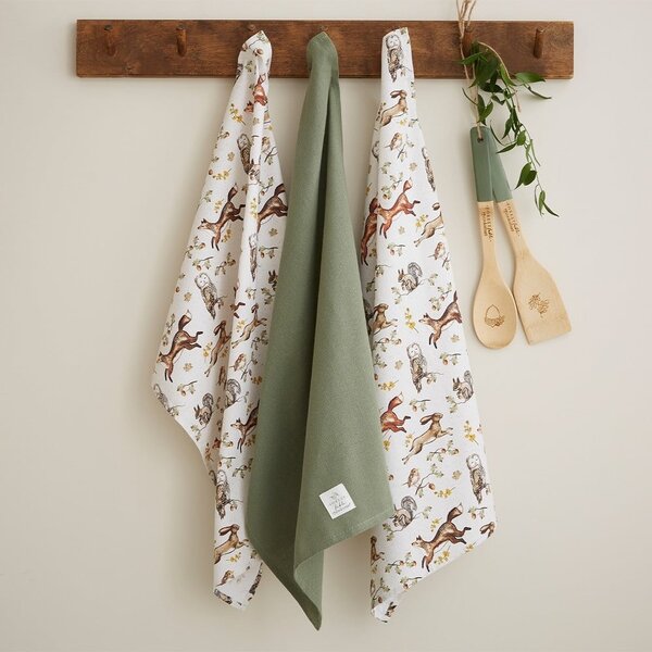 Bombažne kuhinjske krpe v kompletu 3 ks 45x65 cm Forest Fable – Cooksmart ®