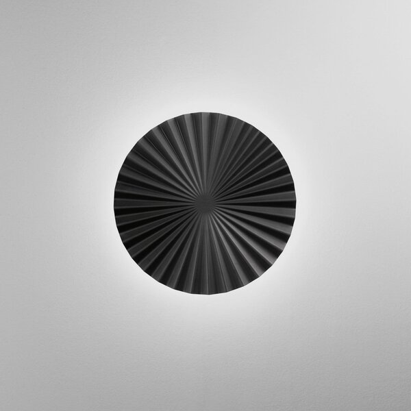 Luce Ambiente Design LED-stenna svetilka Anadara, črna, Ø 50 cm, kovina, CCT, Črna, Dnevna soba / jedilnica, Aluminij
