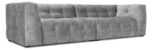 Siva žametna zofa Windsor & Co Sofas Vesta, 280 cm