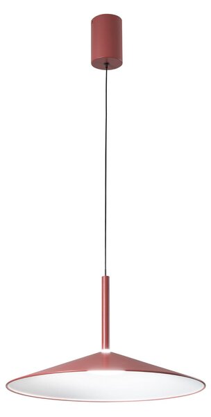 Luce Ambiente Design LED-visoka svetilka Khan, rdeča, Ø 48 cm, kovina, CCT, Rdeča, Dnevna soba / jedilnica, Kovina, Sodobni