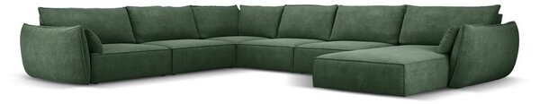 Temno zelen kotni kavč (levi kot) Vanda - Mazzini Sofas