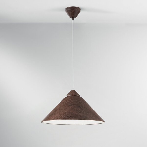 Luce Ambiente Design Visoka svetilka Big Bang, kostanjevo rjava/bela, Ø 49 cm, kovina, zatemnjen, Rjava / rjasta, Dnevna soba / jedilnica, Kovina, Sodobni