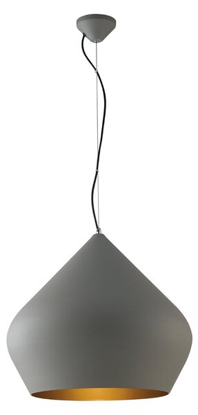 Luce Ambiente Design Visoka svetilka Tholos, siva/zlata, Ø 52 cm, kovina, zatemnjen, Siva, Dnevna soba / jedilnica, Kovina, Sodobni
