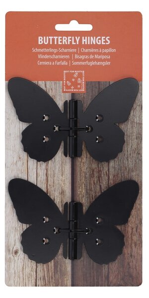 Kovinski tečaji za vrata 4 ks Butterfly – Esschert Design