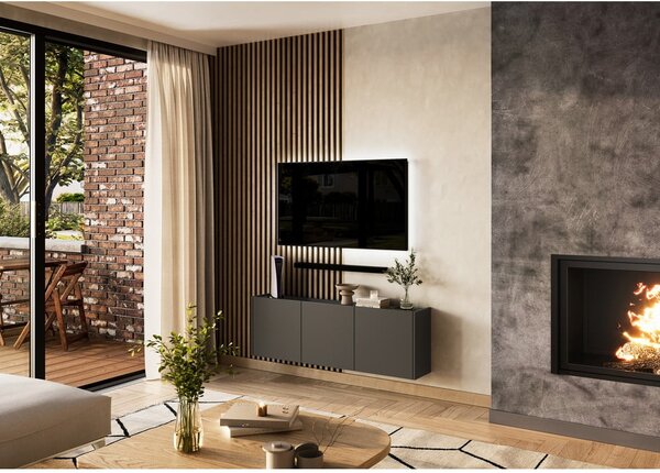 Antracitno siva TV omarica 138x45 cm Piana – Germania