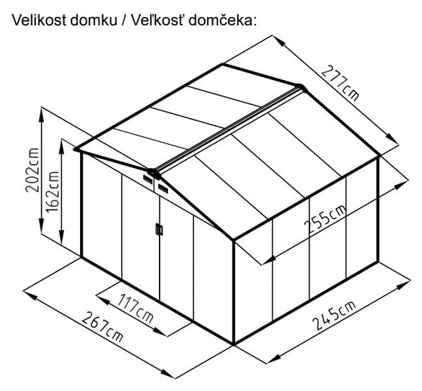 Vrtna hiška Archer D – Rojaplast