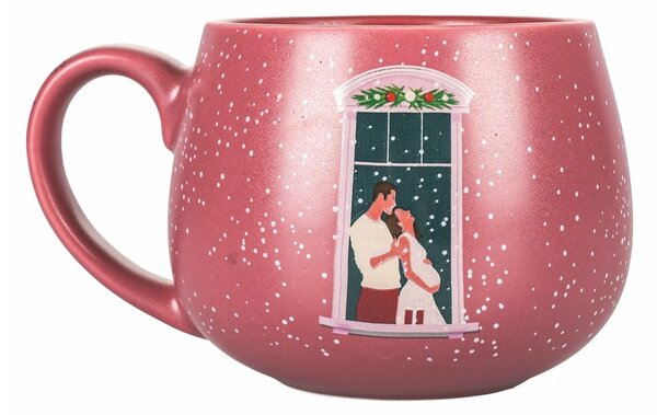 Roza božični porcelanski lonček 400 ml Pink Xmas - VDE Tivoli 1996