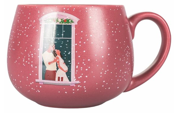 Roza božični porcelanski lonček 400 ml Pink Xmas - VDE Tivoli 1996