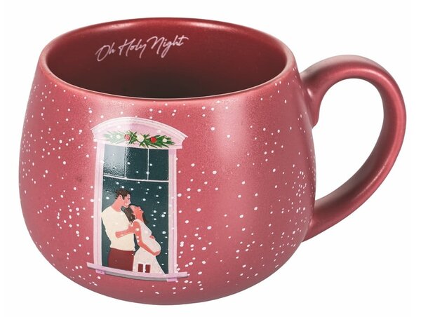 Roza božični porcelanski lonček 400 ml Pink Xmas - VDE Tivoli 1996