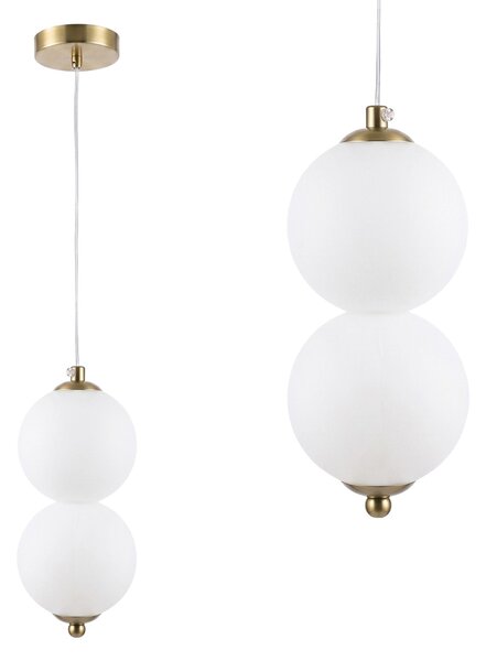 LED viseča stropna svetilka LHJ117-2CP krtačeno zlato
