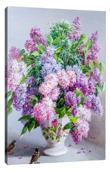 Stenska poslikava na platnu Tablo Center Lilacs, 40 x 60 cm