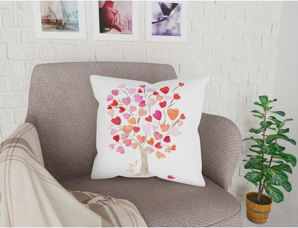 Prevleka za blazino Vitaus Love Tree Rose, 43 x 43 cm