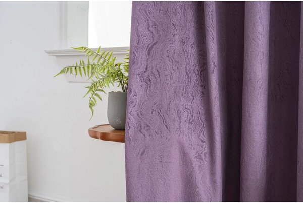 Zatemnitvena zavesa DUNES VELVET 140x250 cm, vijolična Za obesiti: Kovinski obročki