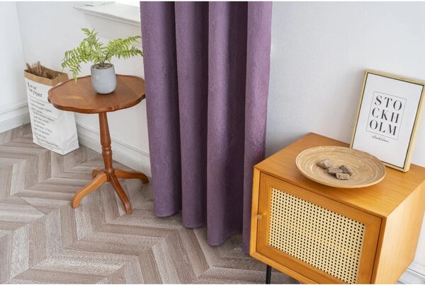 Zatemnitvena zavesa DUNES VELVET 140x250 cm, vijolična Za obesiti: Kovinski obročki
