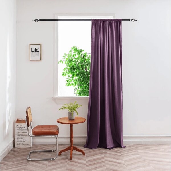 Zatemnitvena zavesa DUNES VELVET 140x250 cm, vijolična Za obesiti: Kovinski obročki