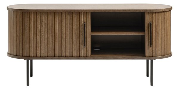 Rjava TV omarica v hrastovem dekorju 120x56 cm Nola – Unique Furniture