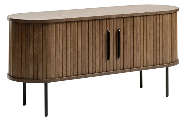 Rjava TV omarica v hrastovem dekorju 120x56 cm Nola – Unique Furniture