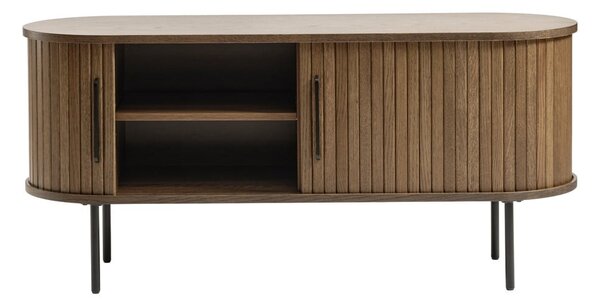 Rjava TV omarica v hrastovem dekorju 120x56 cm Nola – Unique Furniture