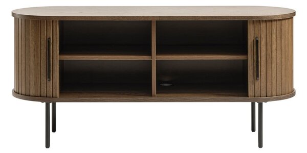 Rjava TV omarica v hrastovem dekorju 120x56 cm Nola – Unique Furniture