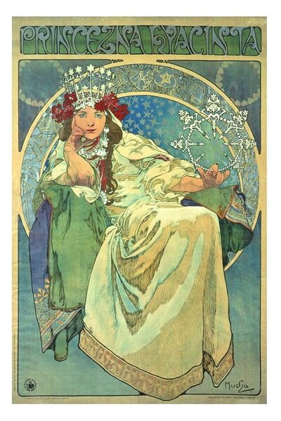 Reprodukcija slike Alfons Mucha - Princess Hyazin, 60 x 40 cm