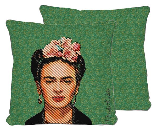 Zelena okrasna blazina Madre Selva Frida, 45 x 45 cm